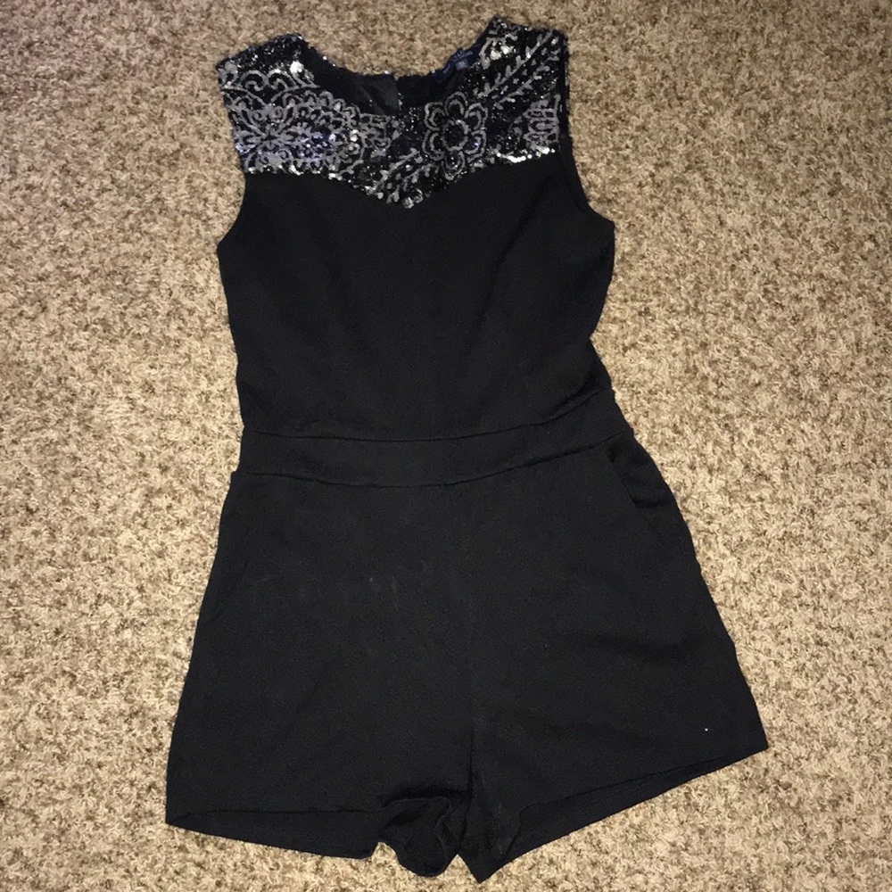 Black Sleeveless Romper